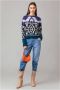 Gaëlle Paris Paarse Cropped Jacquard Pullover Multicolor Dames - Thumbnail 2
