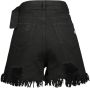 Gaëlle Paris Zwarte Dames Fringed Shorts met Afneembare Riem Black Dames - Thumbnail 2