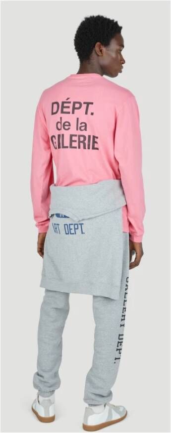Gallery Dept. Bedrukt Logo T-shirt Roze Heren