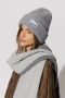 Ganni Gestructureerde Rib Beanie Paloma Melange Muts Gray Dames - Thumbnail 2