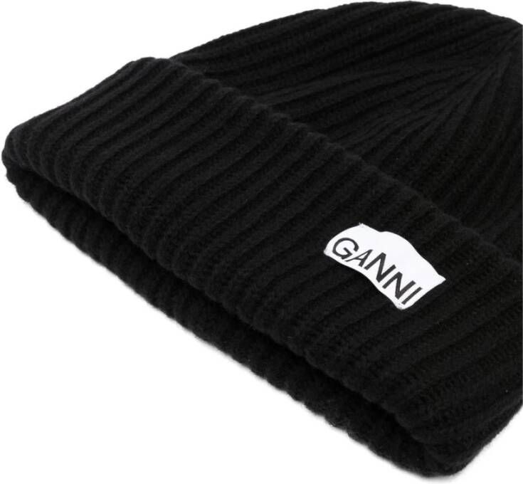 Ganni Beanies Zwart Dames