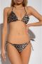 Ganni Leopard Print String Bikini Top Beige Dames - Thumbnail 3