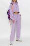 Ganni Mistery Lilac Cropped Oversized Hoodie Purple Dames - Thumbnail 4