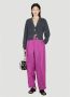 Ganni Gerecyclede Polyester Suiting Broek Purple Dames - Thumbnail 4