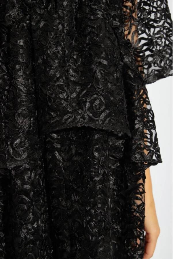 Ganni Gerimpelde jurk Black Dames