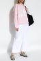 Ganni Dieren Oversized Hoodie Nosegay Voorvak Pink Dames - Thumbnail 2