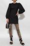 Ganni Poplin Jurk met Open Rug Black Dames - Thumbnail 2