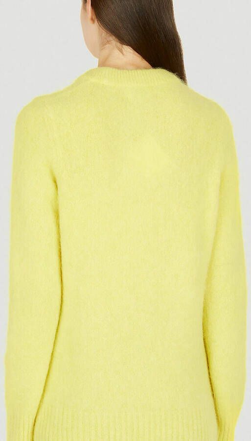 Ganni Brushed Sweater Geel Dames