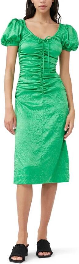 Ganni Midi Dresses Groen Dames