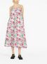 Ganni 3d Jacquard riemjurk Wit Dames - Thumbnail 2