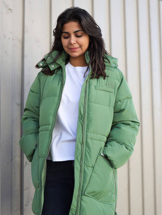 Ganni Winter jas Groen Dames