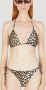 Ganni Leopard Print String Bikini Bottoms Beige Dames - Thumbnail 2