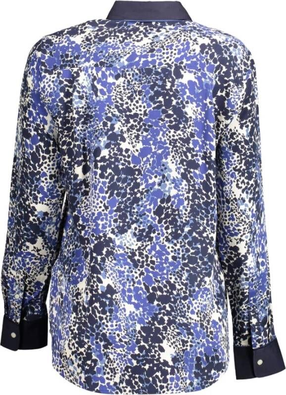 Gant Blauwe Damesblouse met Lange Mouwen Blauw Dames