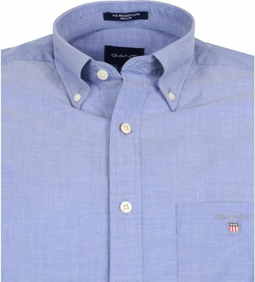 Gant Casual Overhemd Broadcloth Lichtblauw Blauw Heren