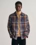 Gant Zware Twill Geruite Overhemdjasje Blue Heren - Thumbnail 3