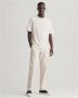 Gant Beige Herenbroek 4 Zakken Knoop Rits Logo Beige Heren - Thumbnail 3