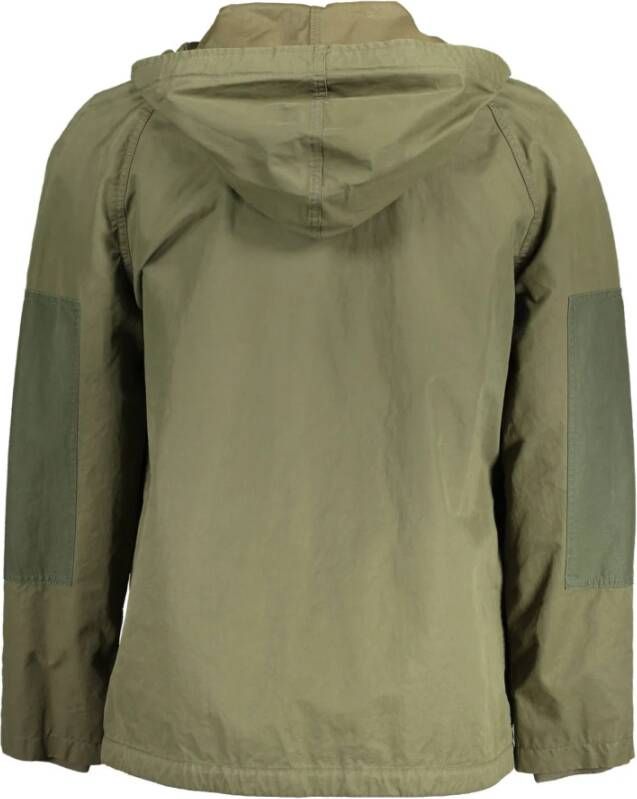 Gant Groene Katoenen Sportjas met Capuchon Groen Heren