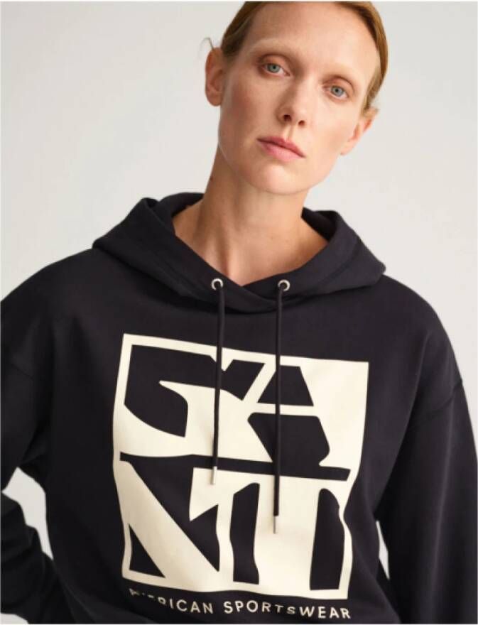 Gant Hoodie met urban stijl Blue Dames