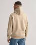 Gant Tonal Shield Hoodie Beige Heren - Thumbnail 3
