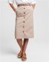Gant Beige Katoenen Rok met Zakken en Knopen Beige Dames - Thumbnail 3