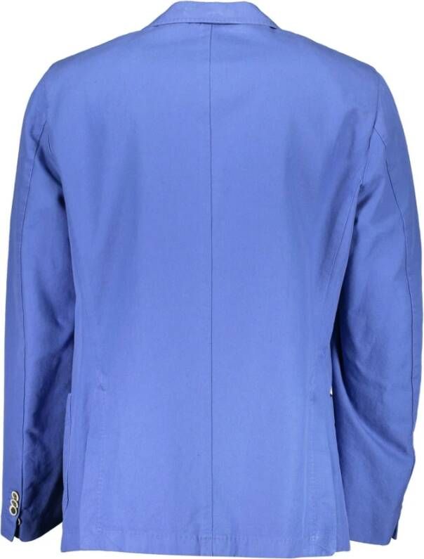 Gant Klassieke Blauwe Katoenen Jas met Zakken Blauw Heren