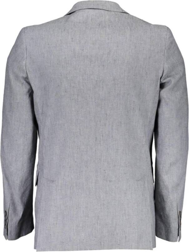Gant Lange mouwen jas met logo detail Grijs Heren