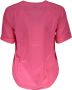 Gant Zijden Tops & T-Shirt Korte Mouw V-Hals Logo Pink Dames - Thumbnail 2