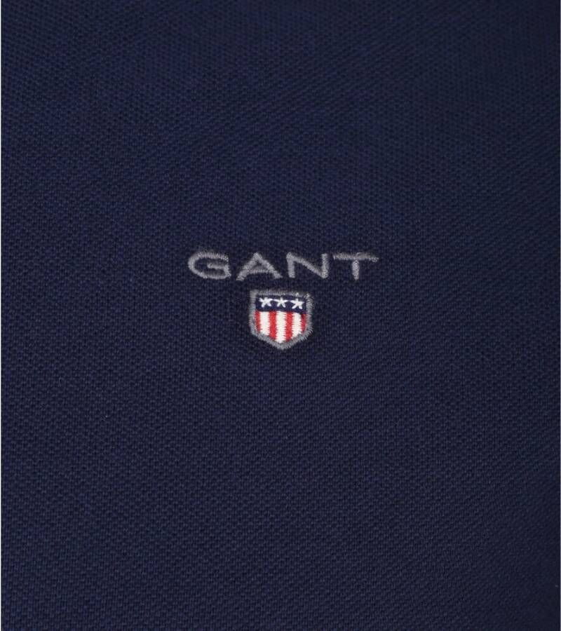Gant Polo Basic Navy Blauw Heren