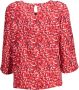 Gant Rode Viscose Shirt met Wijde Halslijn Red Dames - Thumbnail 2