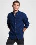 Gant Blauwe Linnen Slim Fit Overhemd met Borduursel Blue - Thumbnail 3