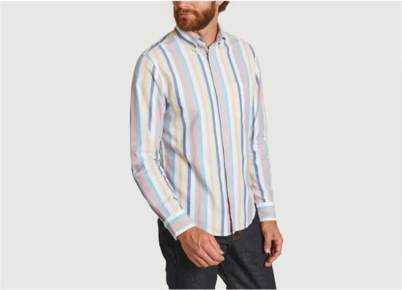 Gant Gestreept overhemd Regular fit Oxford overhemd gestructureerd duurzaam dikker gestreept - Foto 3