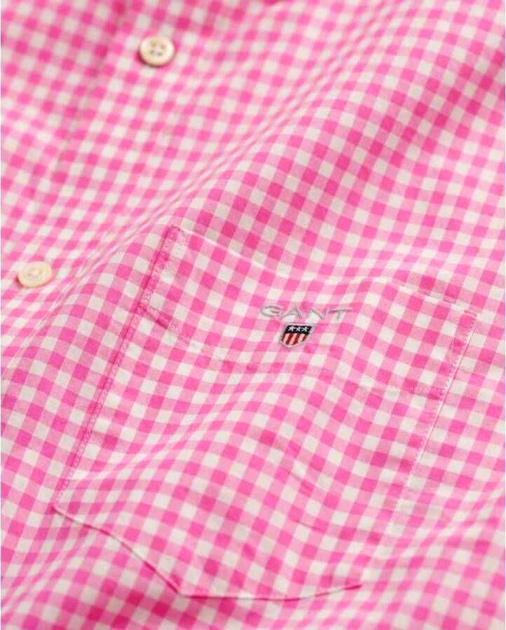 Gant Short Sleeve Shirts Roze Heren