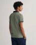Gant Short-sleeved pique shirt in regular fit Groen Heren - Thumbnail 3