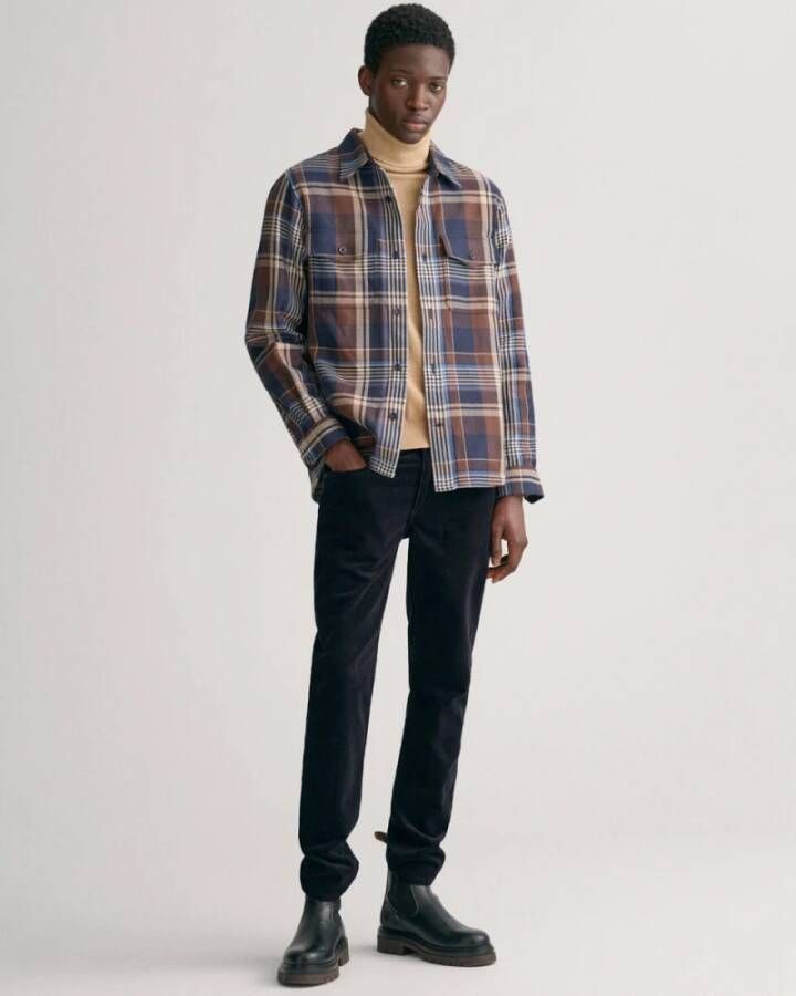 Gant Stijlvolle Overshirt Blauw Heren