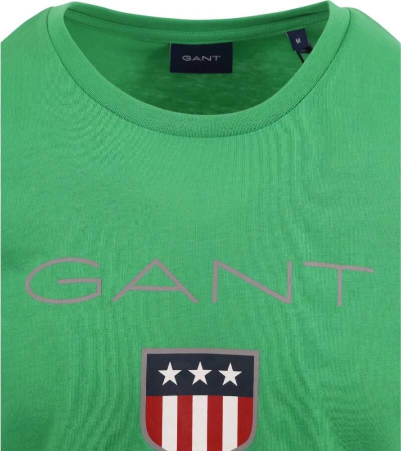 Gant T-shirt Shield Logo Groen - Foto 3