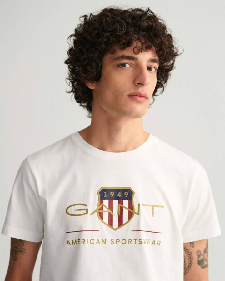 Gant T-Shirts Wit Heren