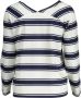 Gant Ele e witte katoenen V-hals longsleeve shirt White Dames - Thumbnail 2