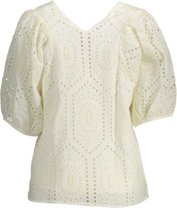 Gant Witte T-shirt met korte mouwen voor vrouwen Wit Dames