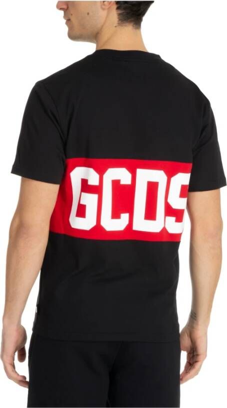 Gcds Band Logo T-shirt Zwart Heren