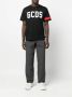 Gcds Zwart T-shirt met Logo Print en Rode Streep Black Heren - Thumbnail 2