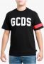 Gcds Logo-Print T-Shirt met Streepafwerking Zwart Heren - Thumbnail 3