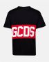 Gcds Zwart Crew Neck T-shirt met Maxi Logo Black Heren - Thumbnail 2