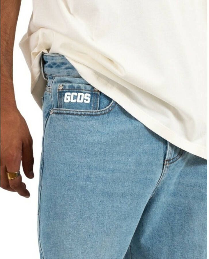 Gcds Wide Jeans Blauw Heren