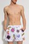Gcds Kleurrijke Zwemshorts Elastische Taille White Heren - Thumbnail 6