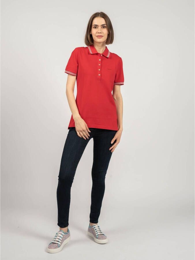 Geox ustin; Polo t-shirt Rood Dames