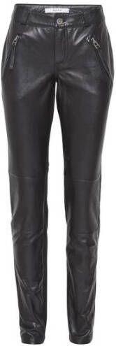 Gestuz Leren broek Zwart Dames