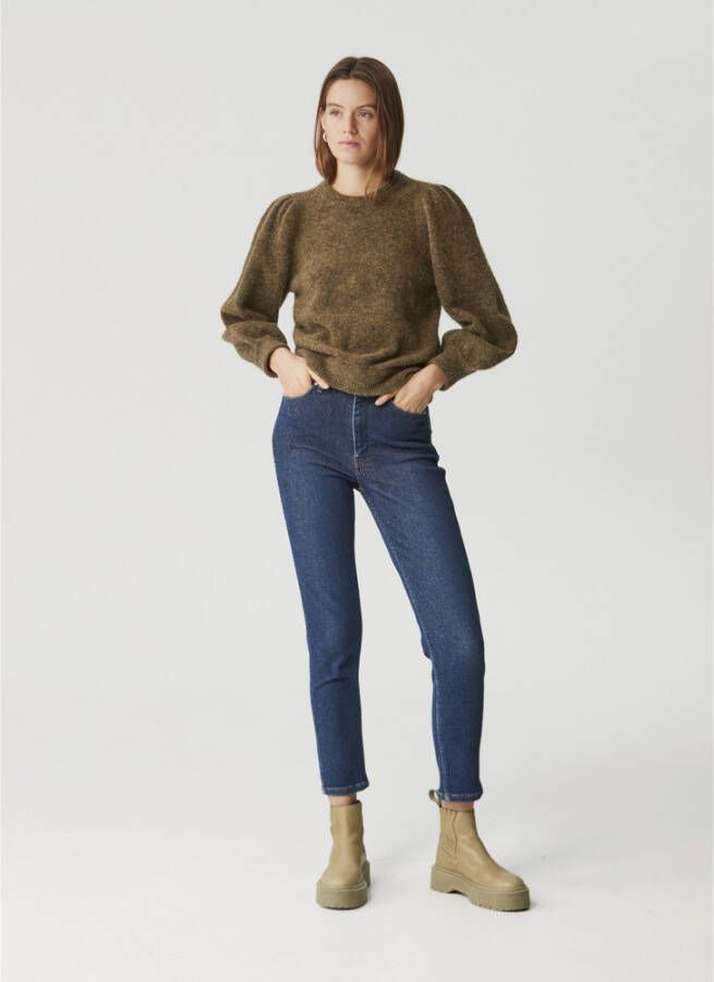 Gestuz Stijlvolle High-Waisted Slim Jeans Blauw Dames