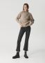 Gestuz Flared Broek met Hoge Taille Zwart Dames - Thumbnail 2
