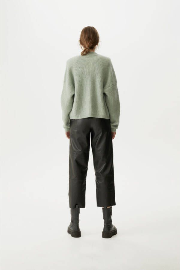 Gestuz Leren Culotte Broek Zwart Dames
