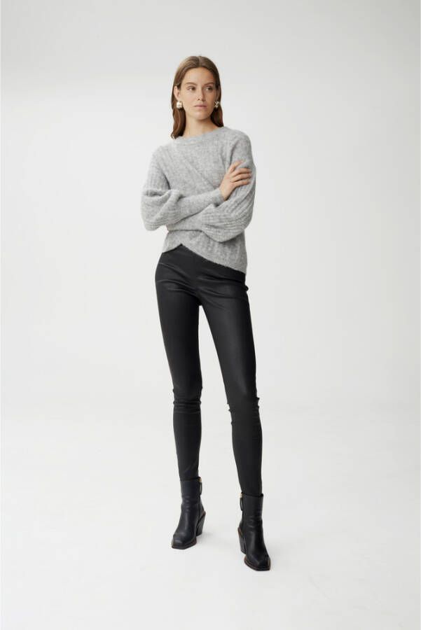 Gestuz Leren Leggings in Punkstijl Zwart Dames